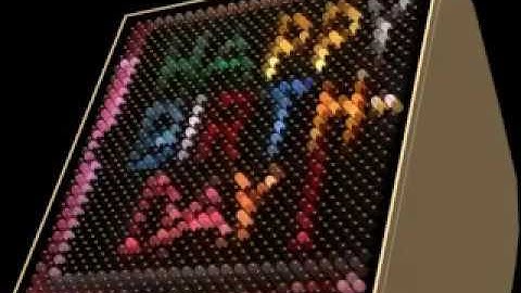 Simulated Video Lite-Brite created in Blender