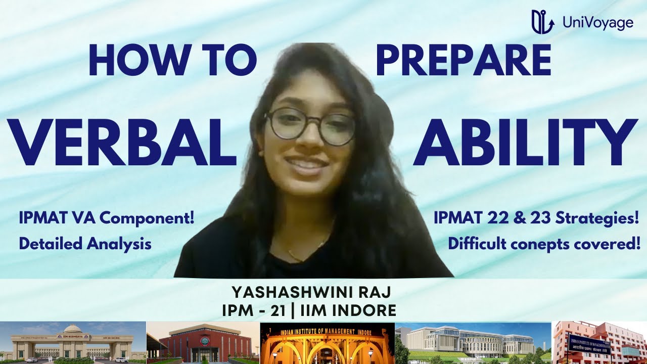 How to prepare for Verbal Ability - IPMAT 2022/23 - YouTube