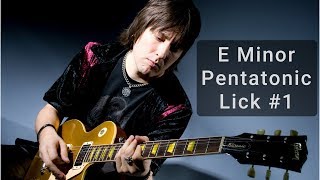 Guitar Lesson - E Minor Pentatonic Lick #1
