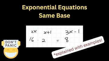 Exponential Equations | Solving with Same Bases | STEP-BY-STEP GUIDE - Pre-Calculus 12 Algebra II