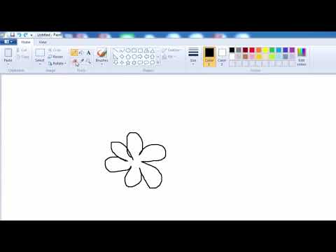 การใช้ดินสอและยางลบในโปรแกรมเพนท์ (Paint)