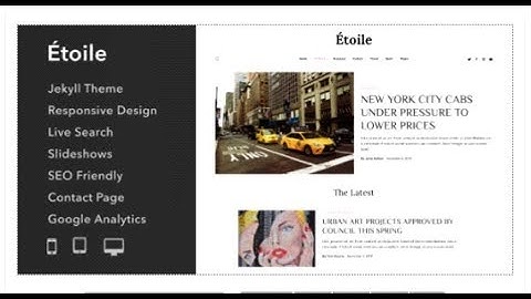 Étoile - Responsive Jekyll Theme for Bloggers and Writers | Themeforest Templates