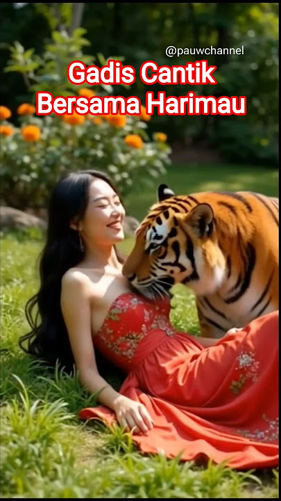Gadis Cantik Bersama Harimau #harimaumalaya #shortsviral #tiger