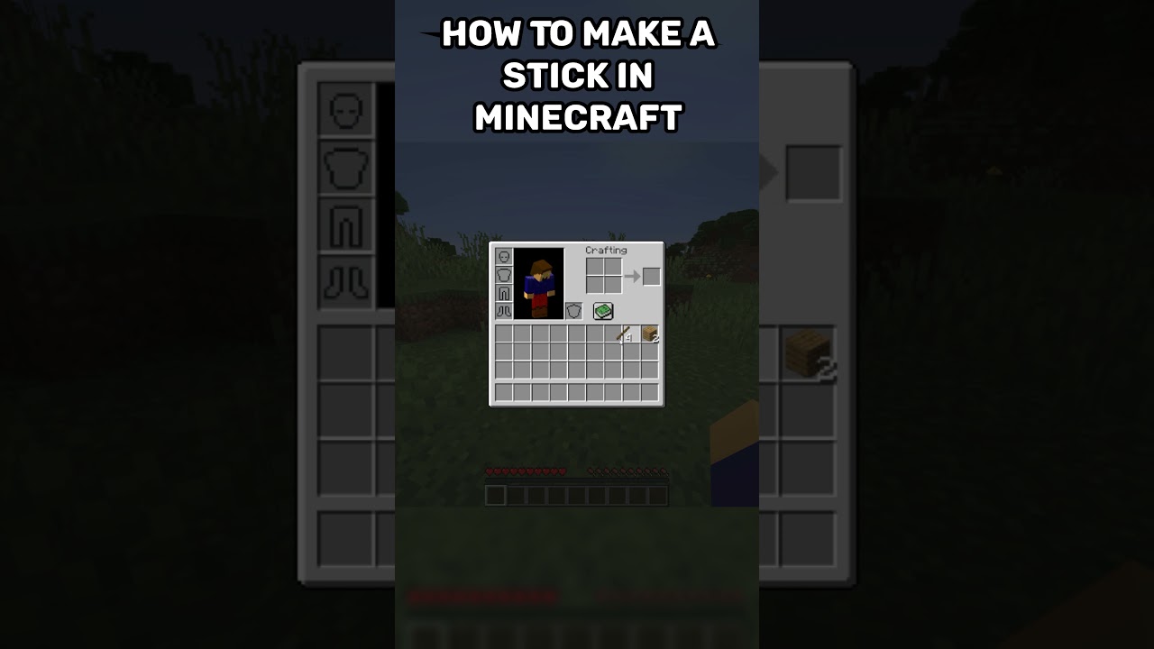How To Make a Stick In Minecraft #shorts