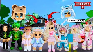 24 JAM COSPLAY JADI YOUTUBER FAVORITE DI BROOKHAVEN! AKU JADI @FannyTjandra  - ROBLOX @qiharaja
