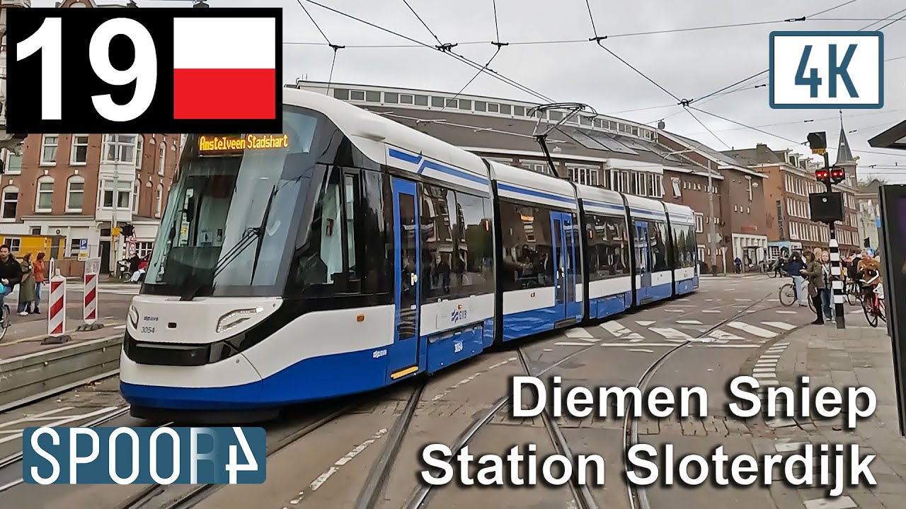 Cabinerit Tram 19 Amsterdam Diemen Sniep Station Sloterdijk Tram cabinerit-tram-19-amsterdam-diemen-sniep-station-sloterdijk-tram