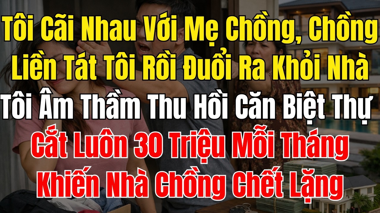 Tôi Cãi Nhau Với Mẹ Chồng, Chồng Liền Tát Tôi Rồi Đuổi Ra Khỏi Nhà  Tôi Âm Thầm Thu Hồi Căn Biệt Thự