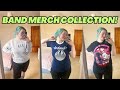 Trying on my entire band merch collection