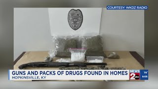 Guns, drugs found in Hopkinsville residences