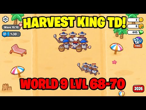 Harvest King Farm Defense TD World 9 Lvl 68-70 2026