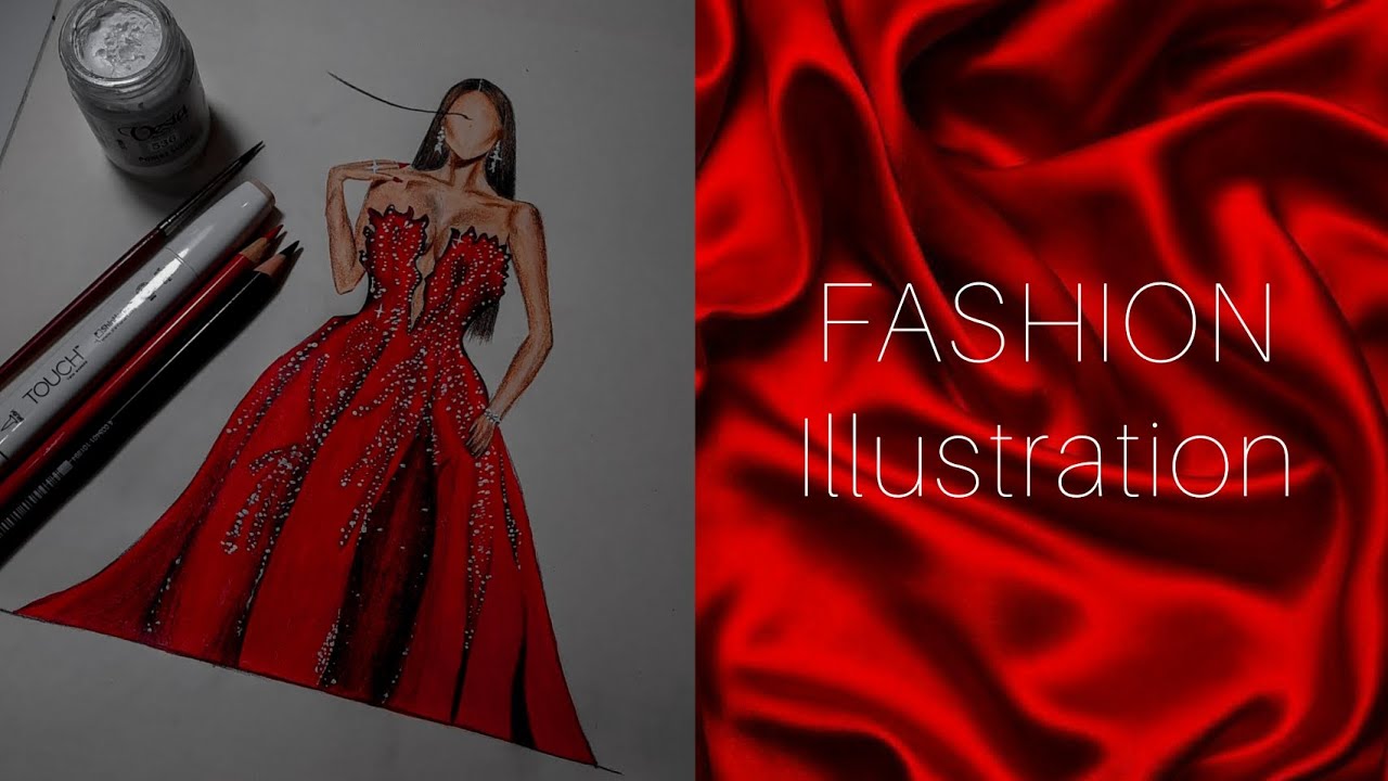 lady in red/Asal Fashion art - YouTube