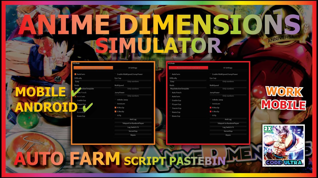 ROBLOX) Hack Anime Dimensions Simulator : Auto Farm, Auto Skill, Auto  Attack, TP mob 