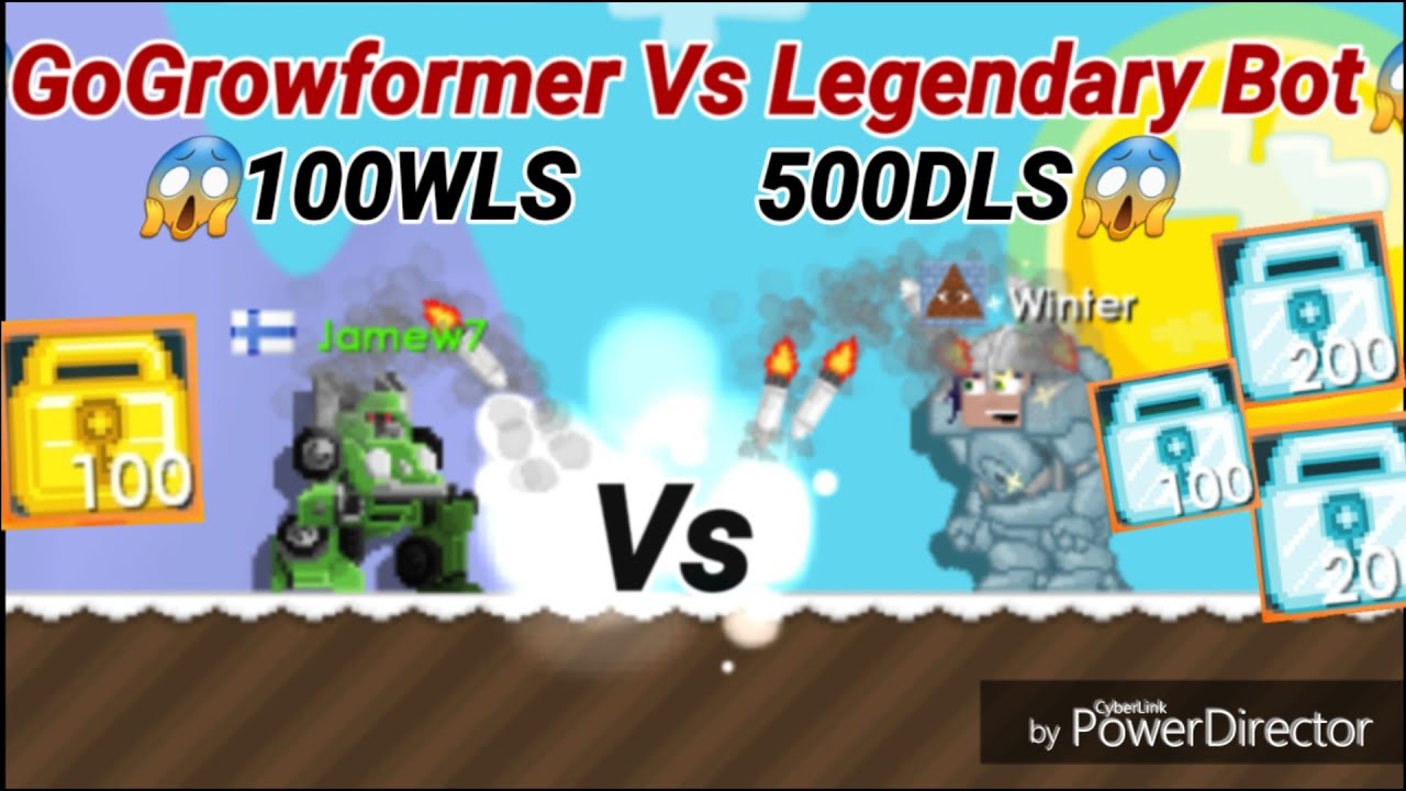 100WLs Go-Go-Growformer Vs 500DLs Legendary Bot! OMG! - Growtopia