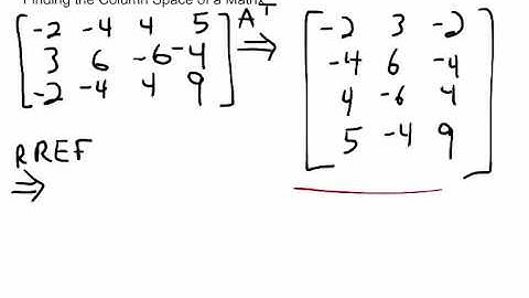 Linear Algebra- Finding Bases for a Row Space and a Column Space