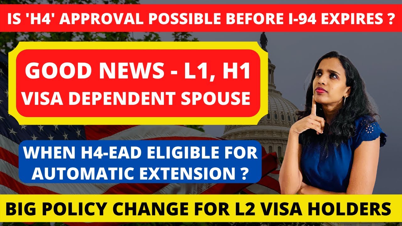 GOOD NEWS !!! Spouse of H1B L1 Visa USCIS Update Policy For L2 EAD