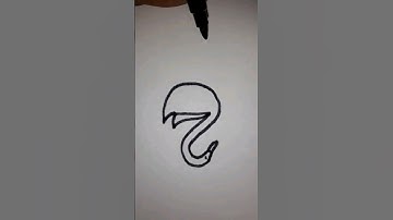 Duck drawing from number 2 😱 #drawing #numberdrawing #shorts