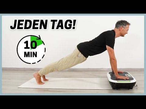 10 Minuten VIBRATIONSPLATTE TRAINING fr JEDEN TAG (Vibrationsplatte  Donnerberg) - YouTube