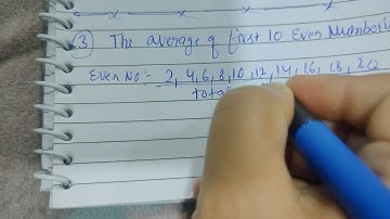 The Average of first 10 Even Number #Learnmathematics #Numbersystem #Evennumber