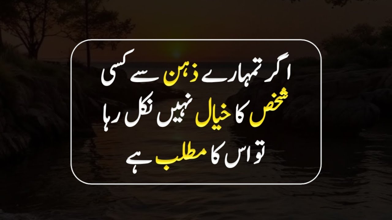 Agar Tumhra Zahan SE Kisi Sakhs Ka Khiyal Nahi Nikal Raha toh? | Golden Urdu Quotes | Afzal Quotes 
