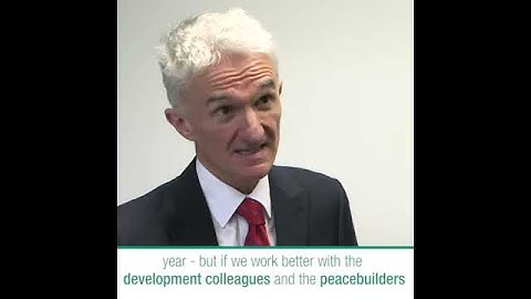 Mark Lowcock on the humanitarian-development divide