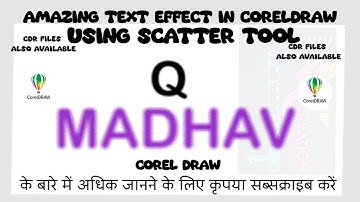 Amazing Text Effect In Coreldraw Using scatter Tool || Corel Draw Tips and Tricks