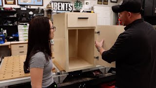 Teaching a beginner cabinet making