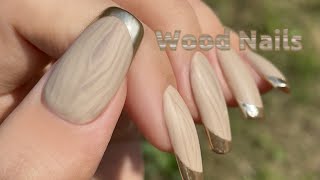 sub)나무네일 하는방법! 짱쉬움 | Wood Texture Nails