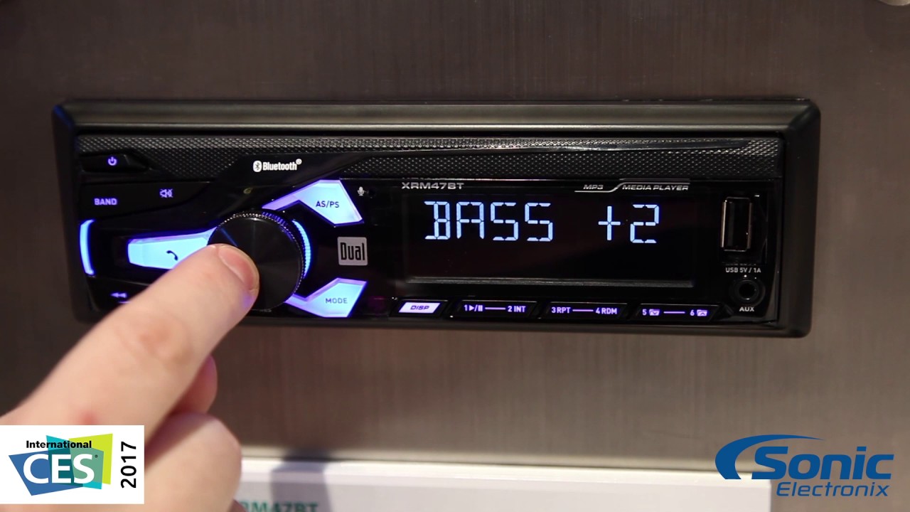 Dual XRM47BT Bluetooth Car Stereo | CES 2017 - YouTube