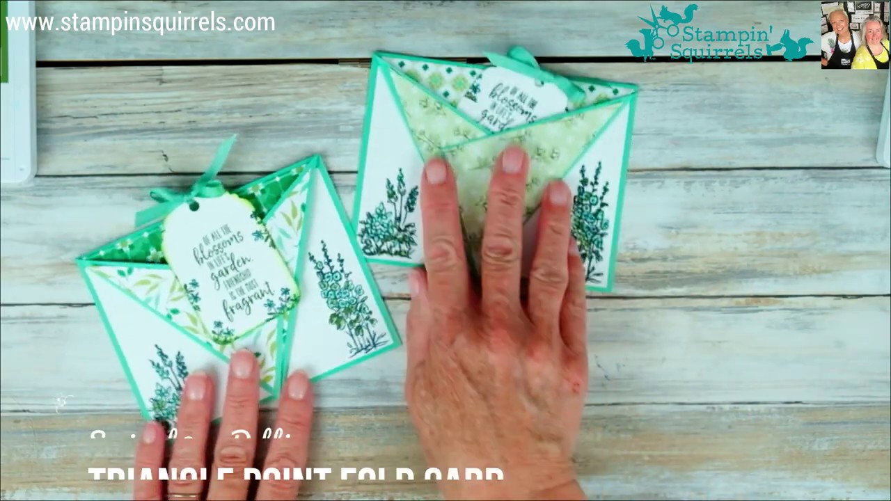 Stampin' Squirrels Triangle Fold card tutorial using Stampin' Up ...