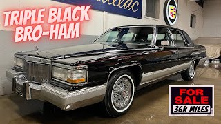 Triple Black 1991 Cadillac Brougham 36k Miles 5.7 Liter FOR SALE by Specialty Motor Cars