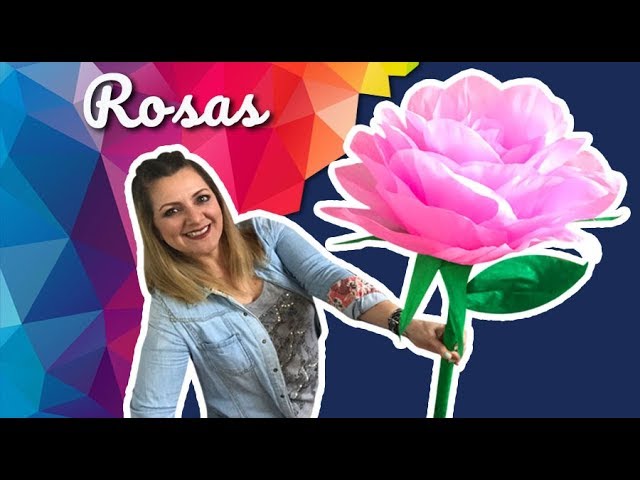 Rosas Gigantes de Papel Crepe 🌹 Roses Crepe DIY Craft Chuladas - thptnganamst.edu.vn
