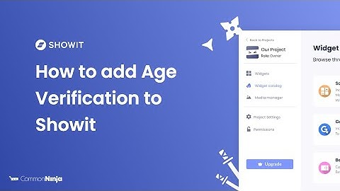 How to add an Age Verification to Showit