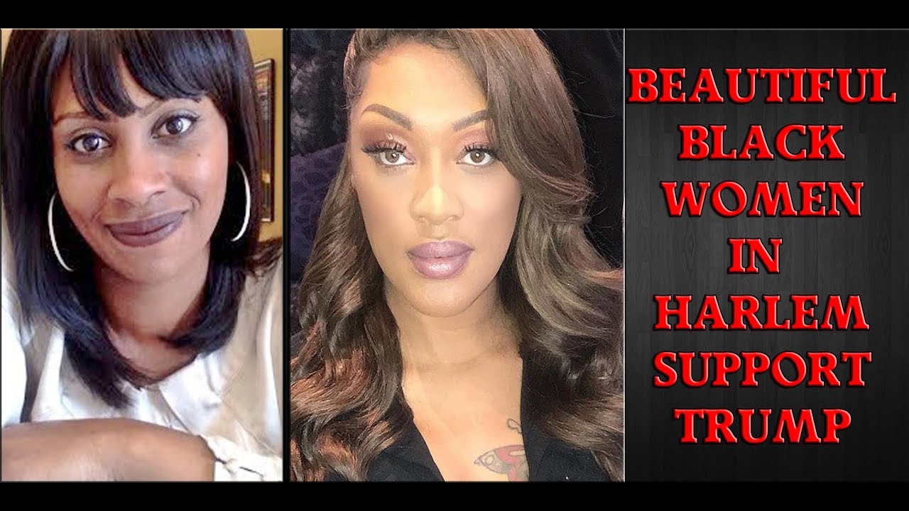 BEAUTIFUL BLK WOMEN IN HARLEM SUPPORT TRUMP!