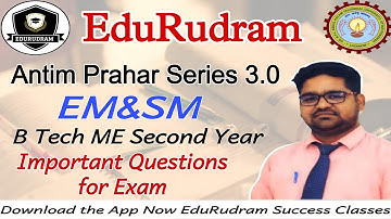 Antim Prahar Series || Fluid Mechanics & Fluid Machines || B.Tech First Year || Important Questions