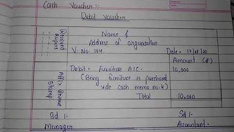 Debit Vouchers, Source Document And Vouchers , Accounts , Class 11.