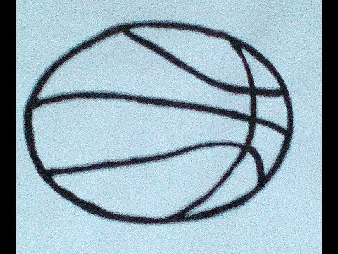 Как нарисовать баскетбольный мяч How to draw a basketball ball 如何画一个篮球球