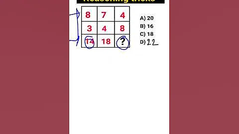 Find Missing Number Reasoning Trick | How to find missing number?| Number Series #shorts