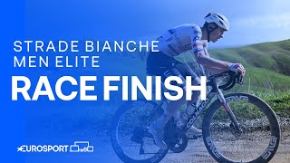 JAW-DROPPING 81km solo break! 🔥 | Strade Bianche Men Elite 2024 Race Finish | Eurosport Cycling