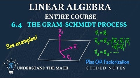 Mastering The Gram-Schmidt Process And QR Factorization