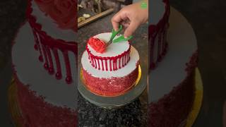 red velvet two tier cake design | #shorts #masterchefimran #cake
