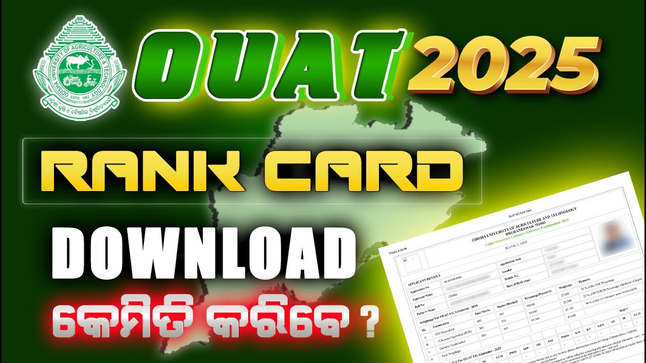 OUAT 2025 Rank Card Released | Download Link & Guide