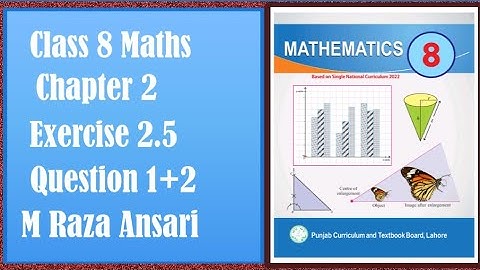 Class 8 Math Chapter 2 Exercise 2.5 Q.1 2| Class 8 Math New Book Unit 2 Ex. 2.5|Punjab Text Book