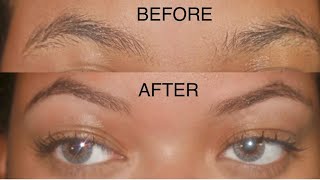 EYEBROW TRIMMING TUTORIAL AT HOME ( HIGHLY REQUESTED NO WAX OR CHEMICALS)| Safiya Bae