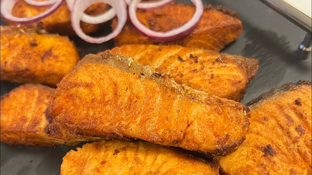(Hindi) Homemade Tandoori Salmon Fish ki recipe/howe to make tandoori