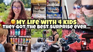 MOM OF 4/ Spend the Day w us, Errands, +SURPRISED my Kids with a REAL KIDS GO CART