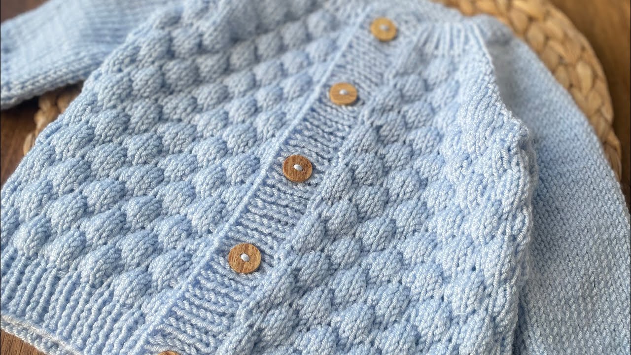 Bonbon şekeri hırka yapımı/kolay bebek hırkası