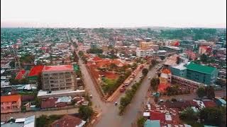 Zoom Out Drone shot Of Assela City From Above