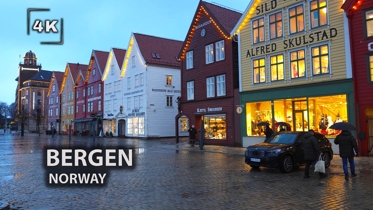 🇳🇴 Why Bergen is Stunning Even in Heavy Rain | Norway 4K