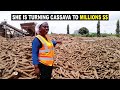 Nigerian woman making millions of dollars from cassava processing