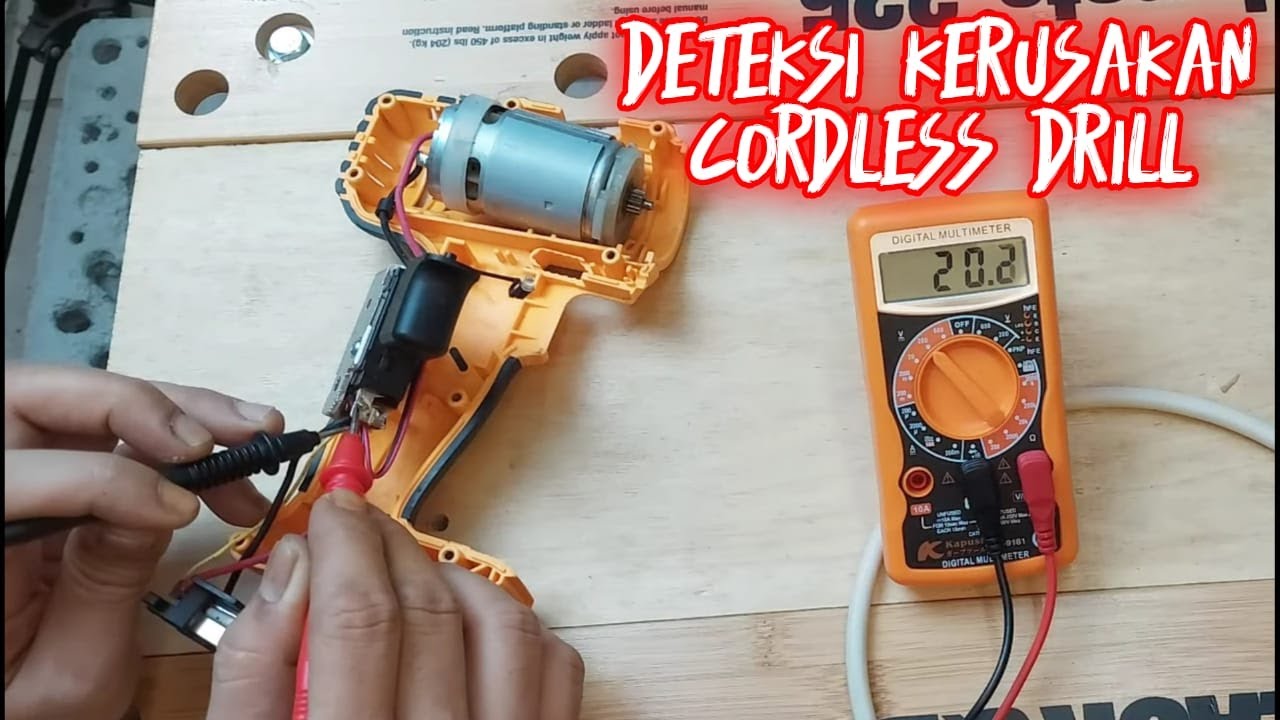 ELECTRICAL CORDLESS DRILL REPAIRREVIEW KAPUSI MULTITESTER YouTube